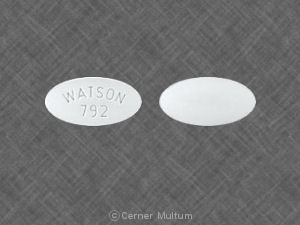 WATSON 792 Pill White Oval - Pill Identifier